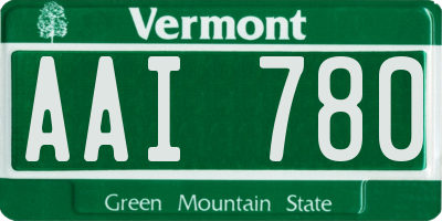 VT license plate AAI780