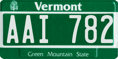VT license plate AAI782