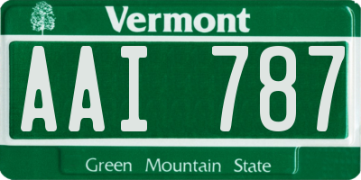 VT license plate AAI787
