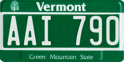 VT license plate AAI790