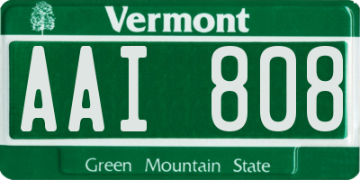VT license plate AAI808