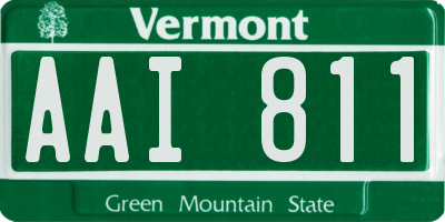 VT license plate AAI811