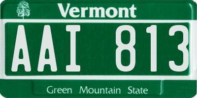 VT license plate AAI813