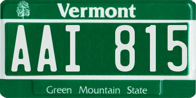 VT license plate AAI815