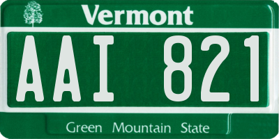 VT license plate AAI821