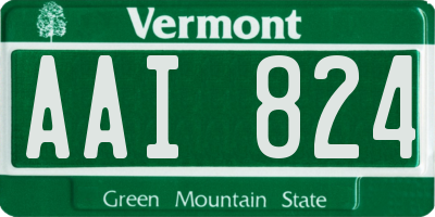 VT license plate AAI824