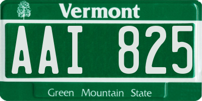VT license plate AAI825