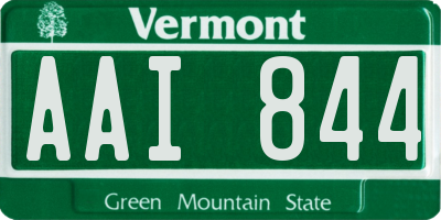 VT license plate AAI844