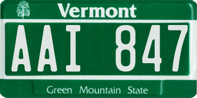 VT license plate AAI847