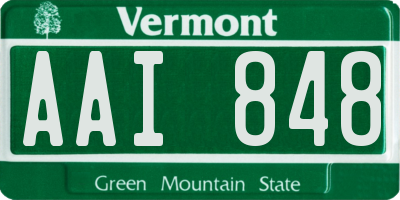 VT license plate AAI848