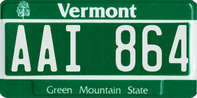 VT license plate AAI864