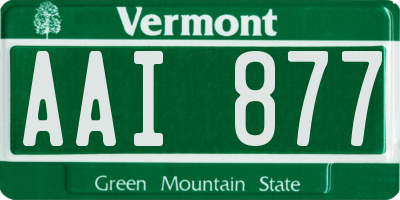 VT license plate AAI877