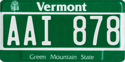VT license plate AAI878