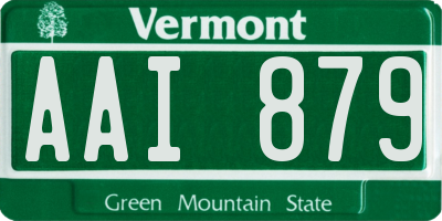 VT license plate AAI879