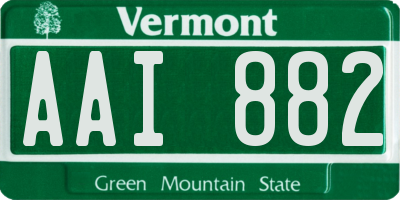 VT license plate AAI882