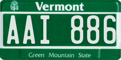 VT license plate AAI886