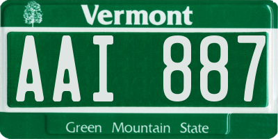 VT license plate AAI887