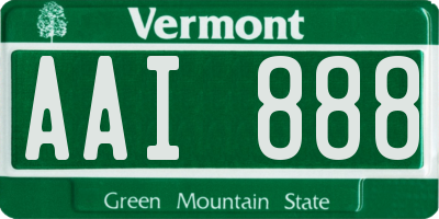 VT license plate AAI888