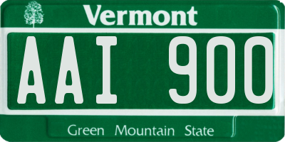 VT license plate AAI900