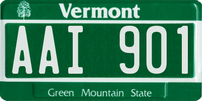 VT license plate AAI901