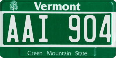 VT license plate AAI904