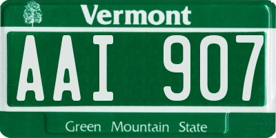 VT license plate AAI907