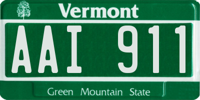 VT license plate AAI911