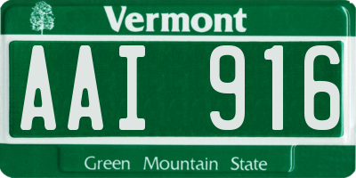 VT license plate AAI916