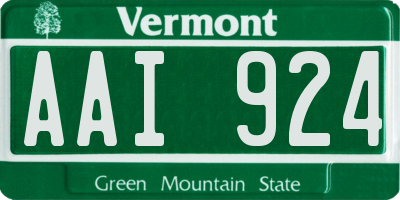 VT license plate AAI924