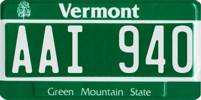 VT license plate AAI940