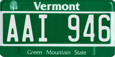 VT license plate AAI946