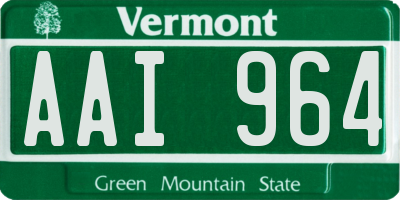 VT license plate AAI964