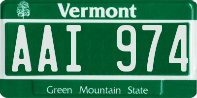 VT license plate AAI974