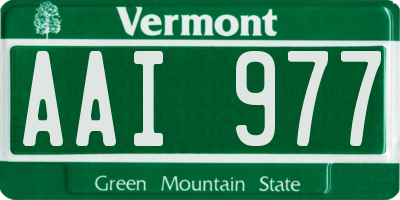 VT license plate AAI977