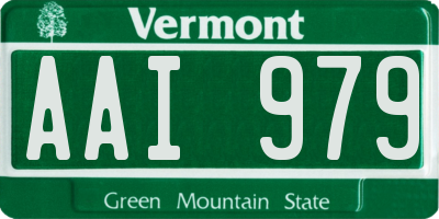 VT license plate AAI979