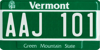 VT license plate AAJ101