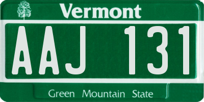 VT license plate AAJ131