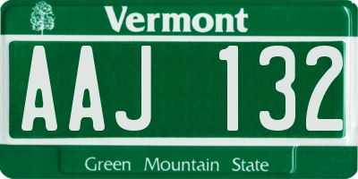VT license plate AAJ132