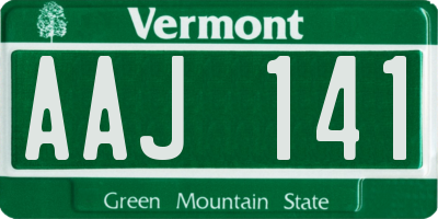 VT license plate AAJ141
