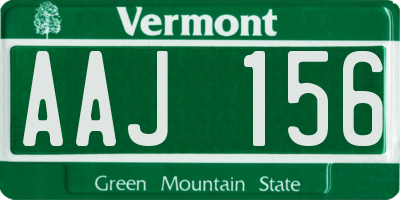 VT license plate AAJ156