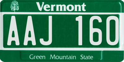 VT license plate AAJ160