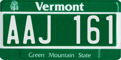 VT license plate AAJ161