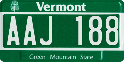 VT license plate AAJ188