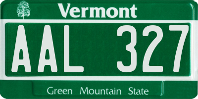 VT license plate AAL327