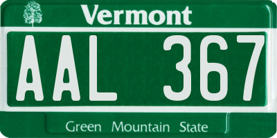 VT license plate AAL367