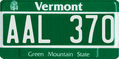 VT license plate AAL370
