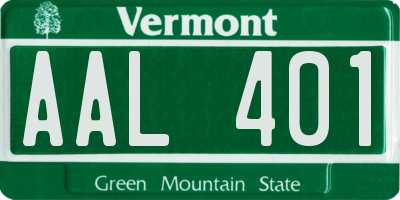 VT license plate AAL401