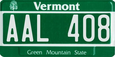 VT license plate AAL408