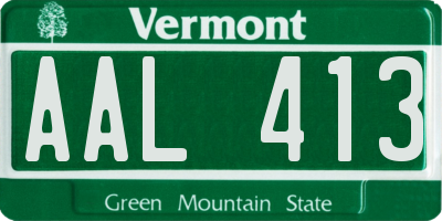 VT license plate AAL413