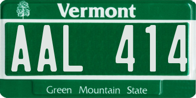VT license plate AAL414